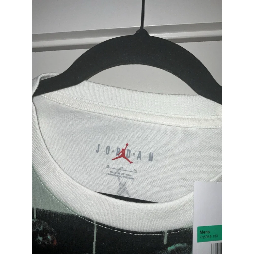 MENS JORDAN FLIGHT HERITAGE T SHIRT_SAIL/BLACK SIZE XL